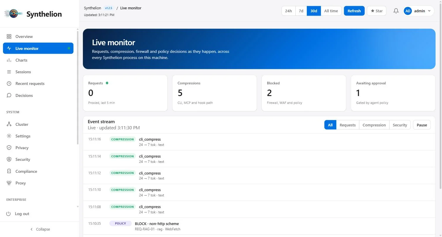 Monitor live